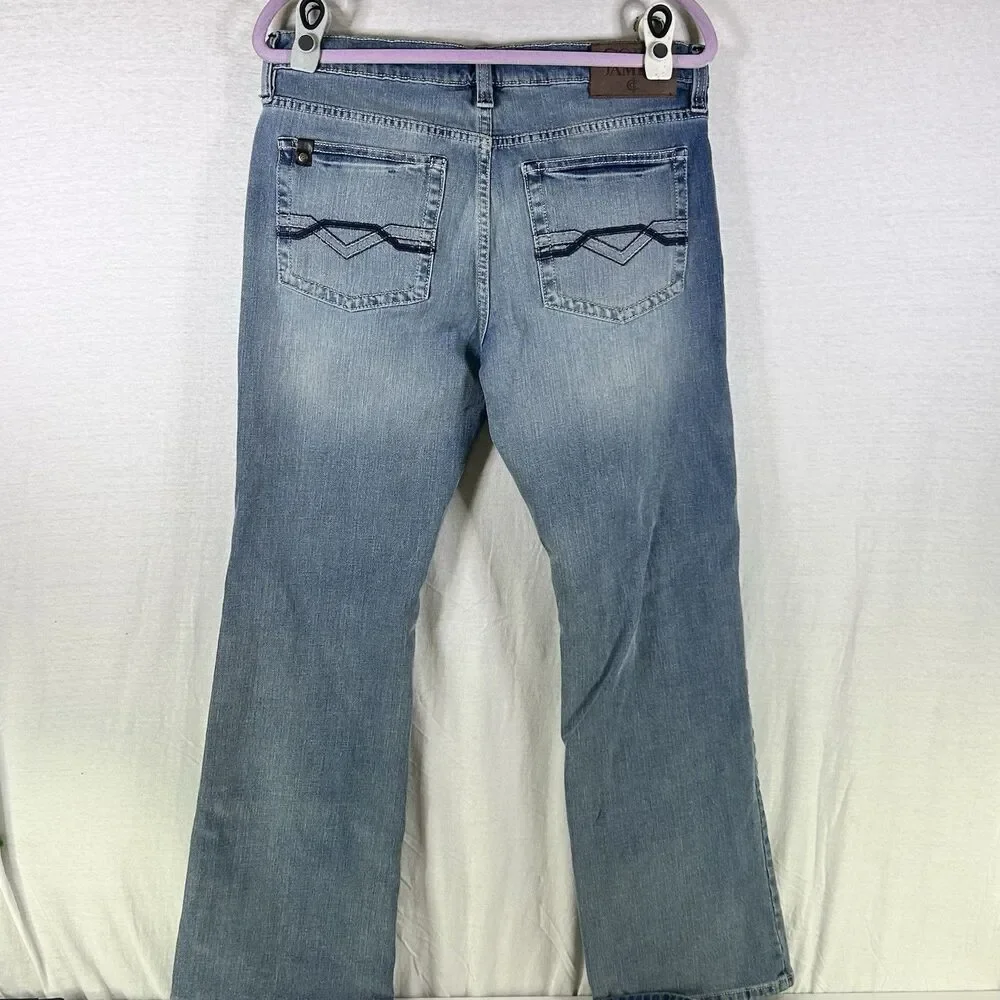 Cody James Boot Cut Jeans Men 33x32 Blue Whiskered Cowboy Western Work
